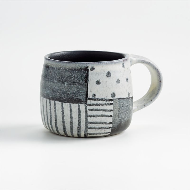 Hand-Painted Geometric Dot Mug