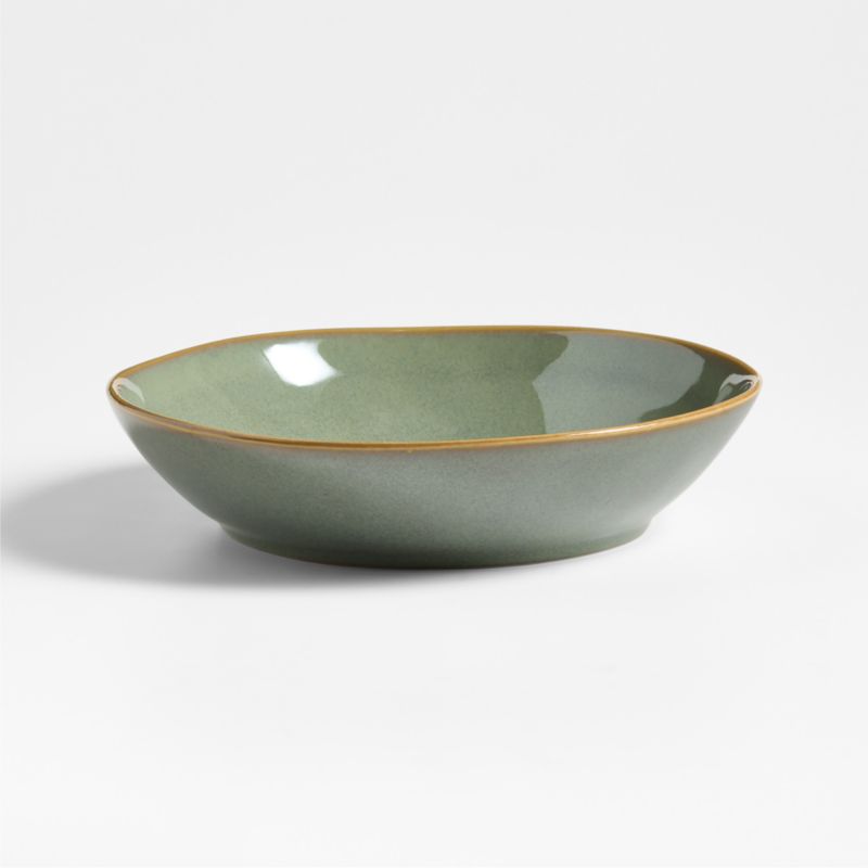Sage Green Stoneware Low Bowl
