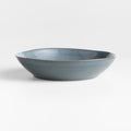 Slate Blue Stoneware Shallow Bowl