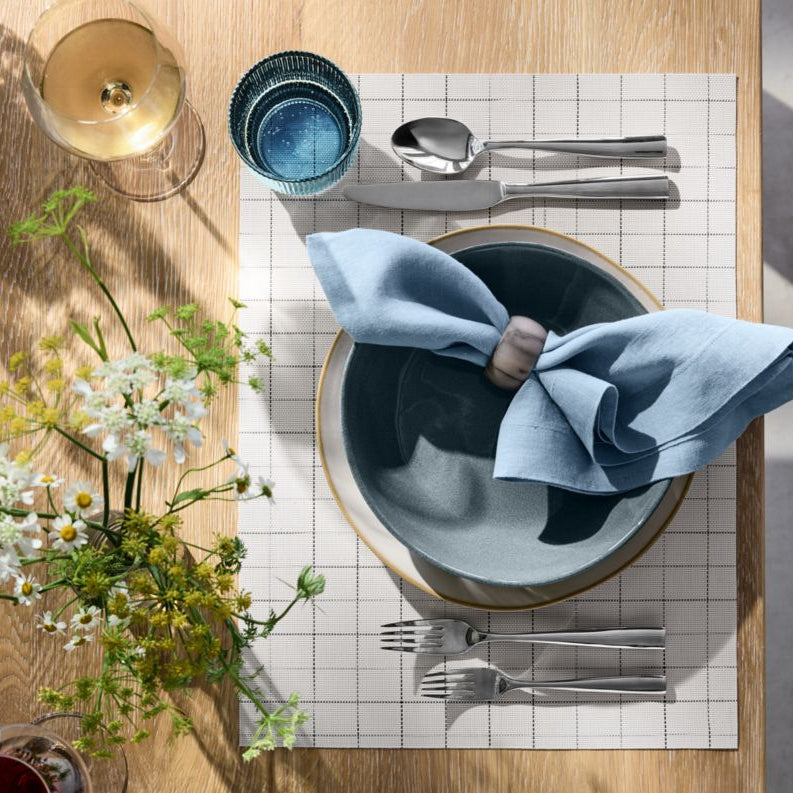 Slate Blue Stoneware Shallow Bowl