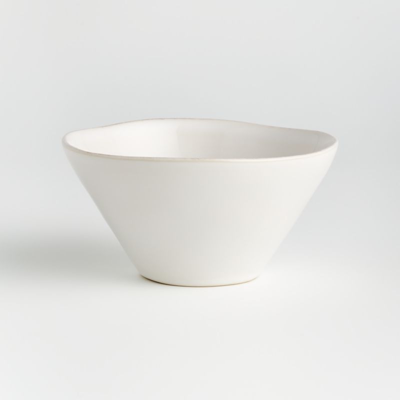 White Stoneware Cereal Bowl