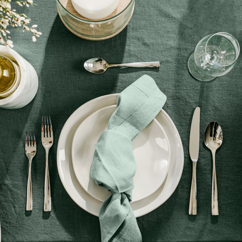 White Stoneware Dinner Plate