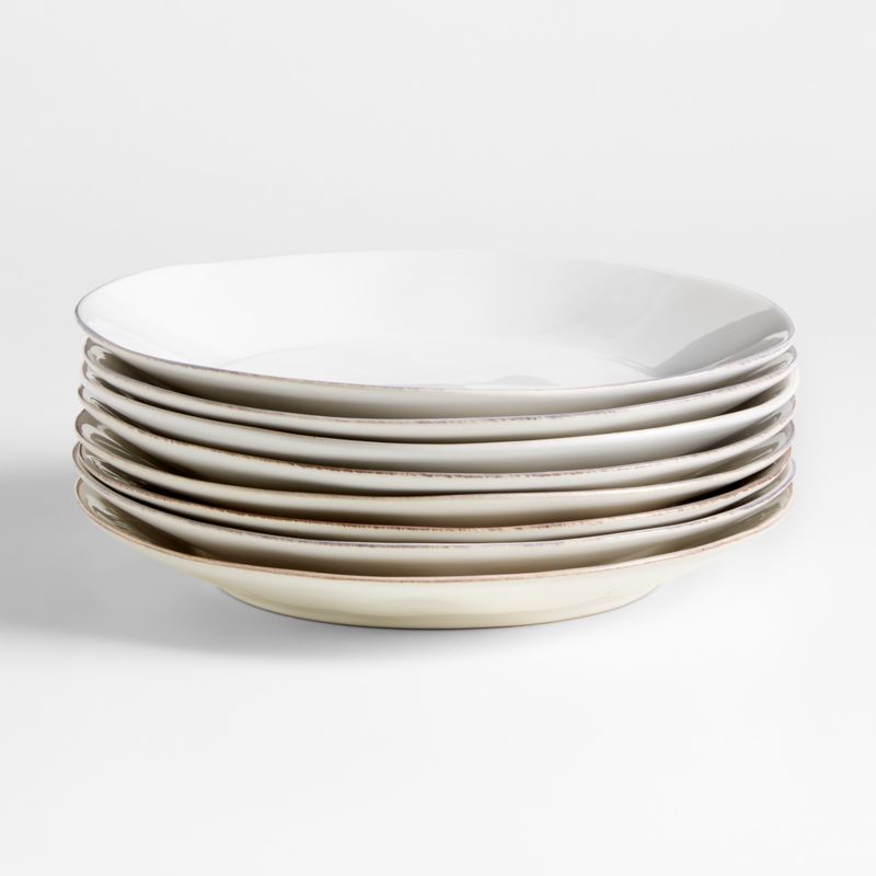 White Stoneware Dinner Plate